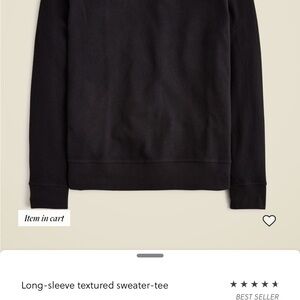 J. Crew Black Crewneck Sweater-Tee